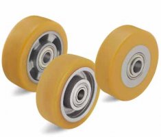 Rodas de apoio com rasto em poliuretano Blickle Extrathane