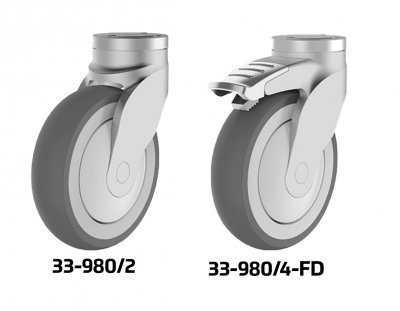 33-980/2 - Rodízio Base Furo ou Quadrada